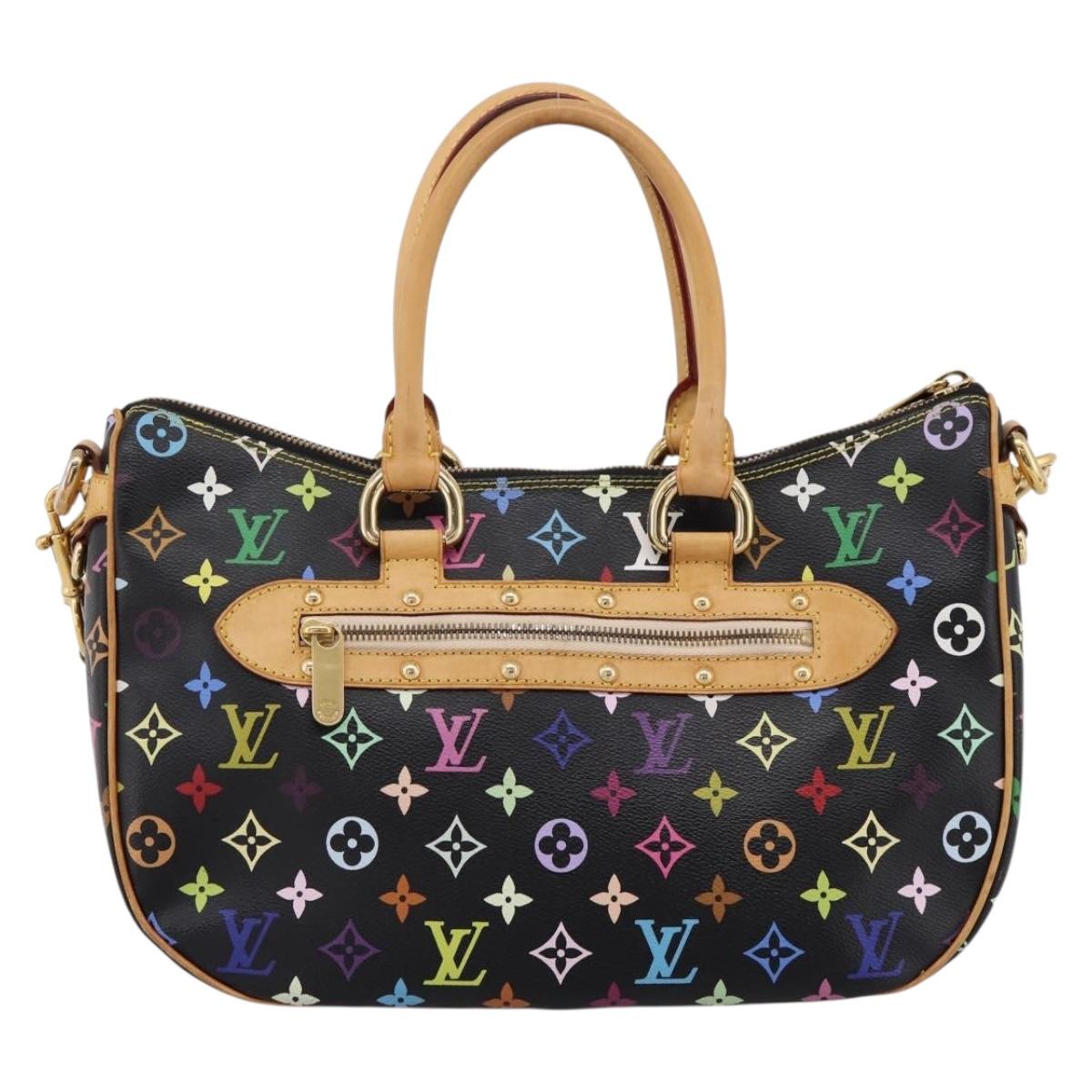 LOUIS VUITTON Monogram Multicolor Rita Tote Bag Black M40126 LV Auth 199920V