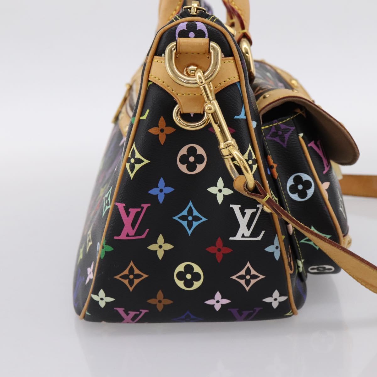 LOUIS VUITTON Monogram Multicolor Rita Tote Bag Black M40126 LV Auth 199920V
