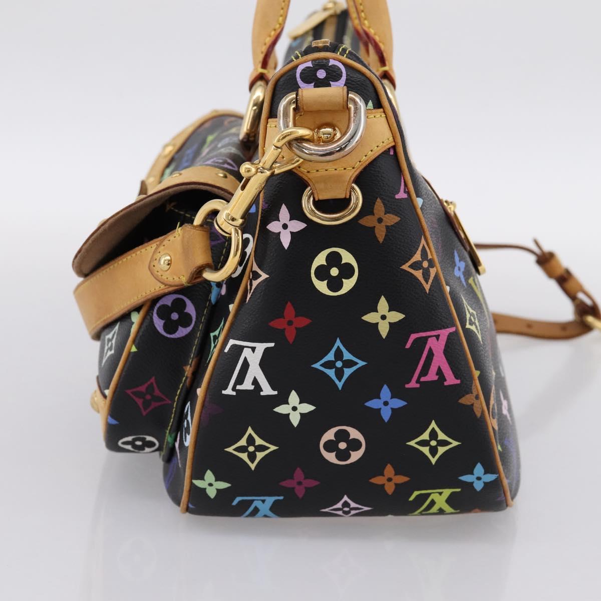 LOUIS VUITTON Monogram Multicolor Rita Tote Bag Black M40126 LV Auth 199920V