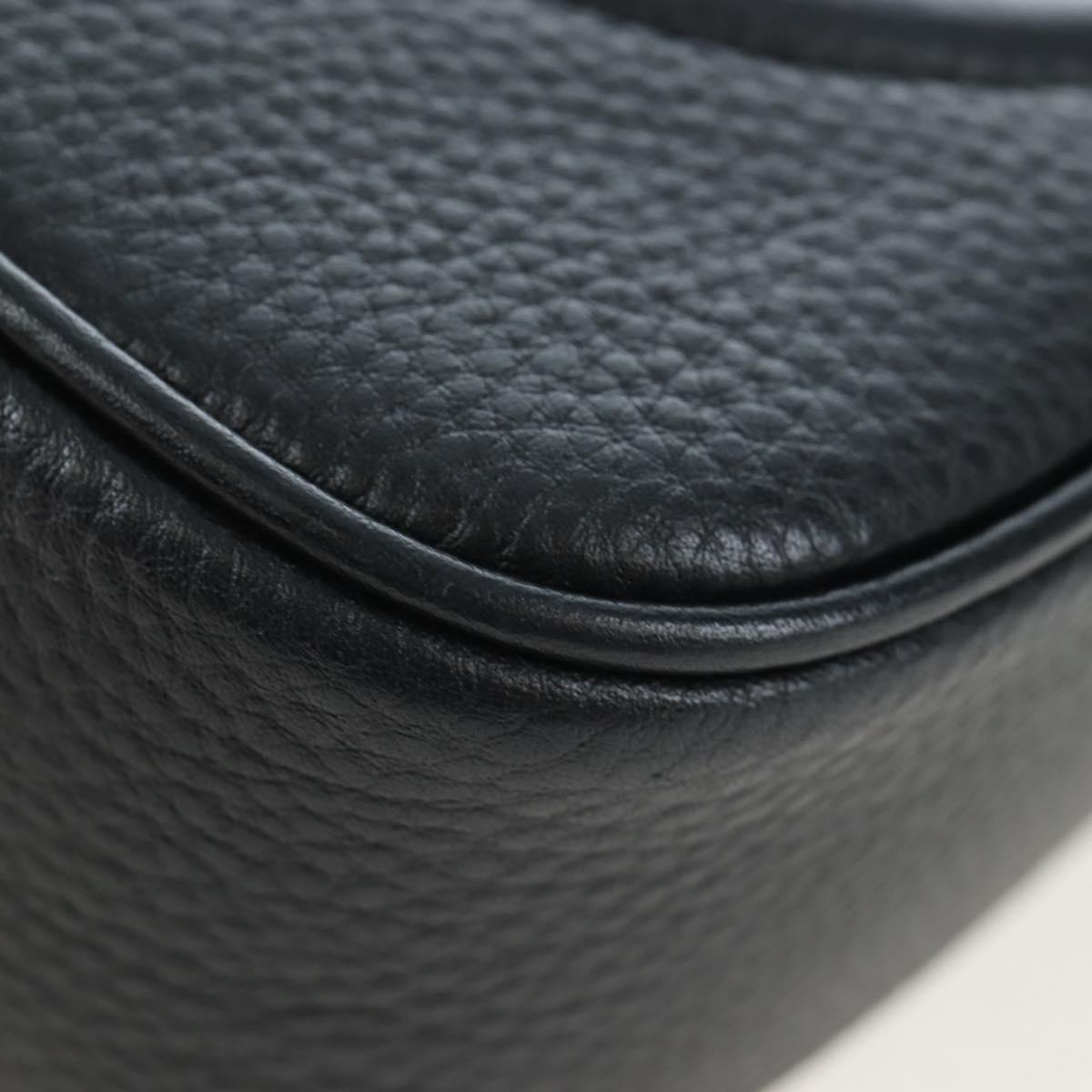 GUCCI Soho Shoulder Bag Leather Black Gold 308364 Auth 199930SAV