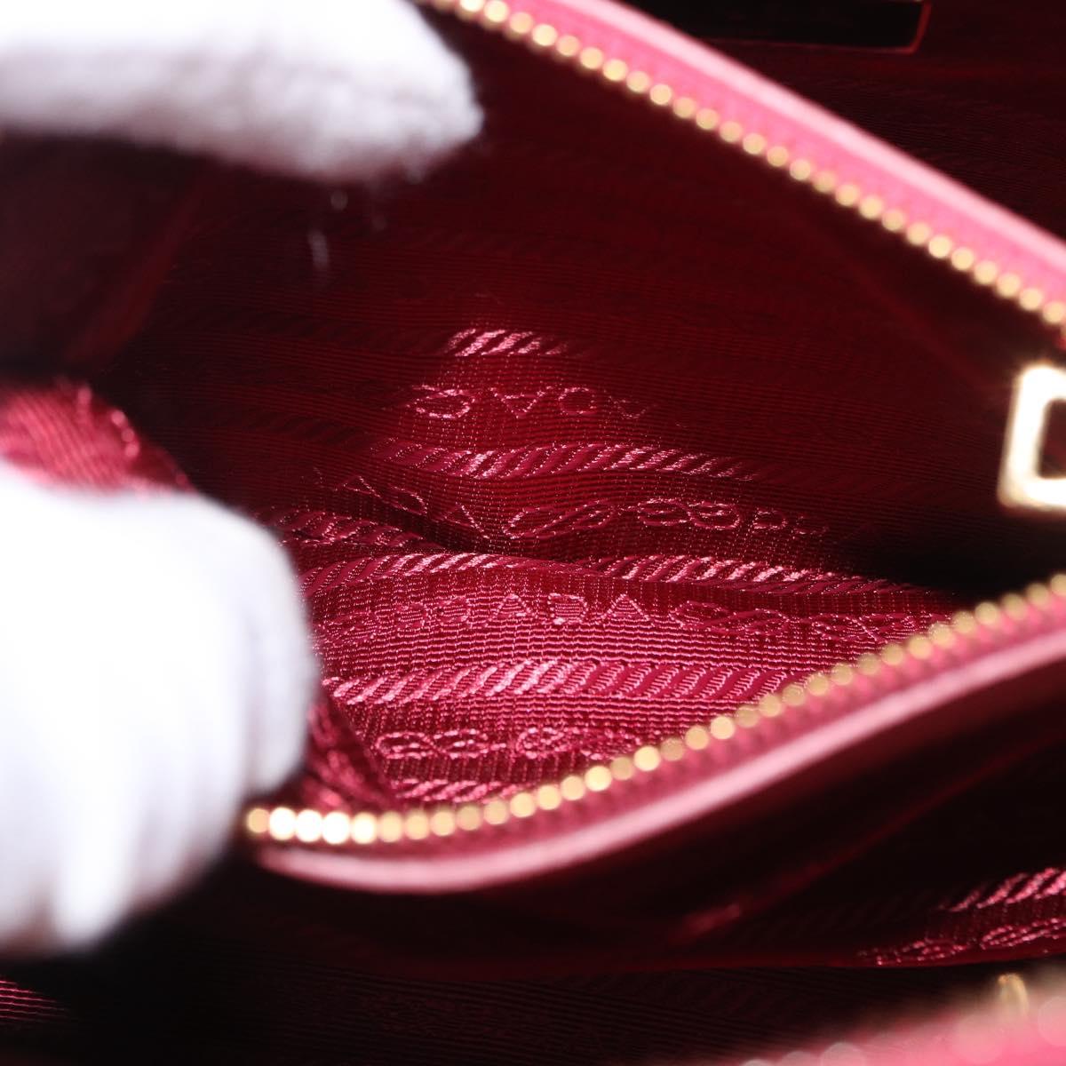 PRADA Galleria Hand Bag Saffiano 2way Pink Gold Auth 199933V