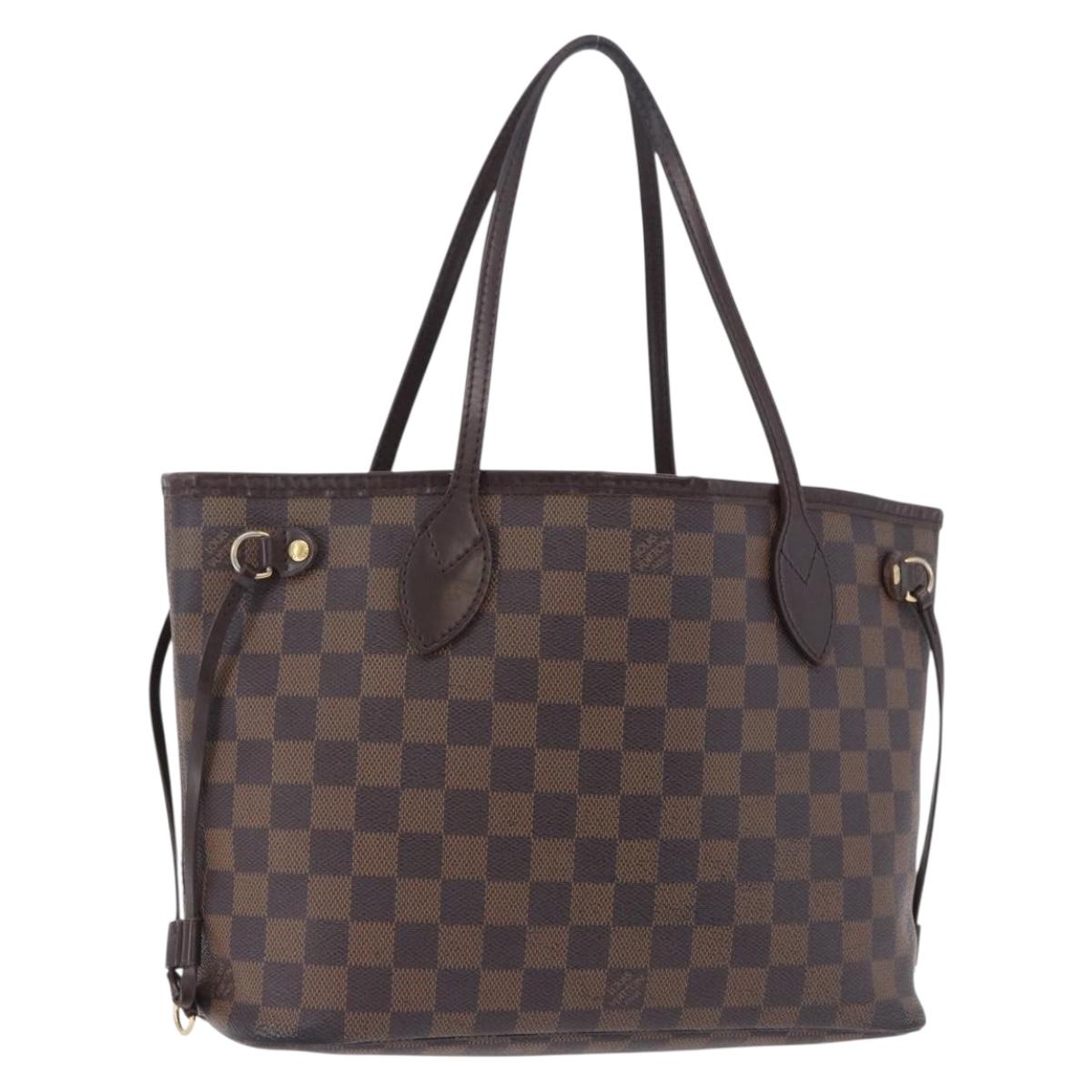 LOUIS VUITTON Damier Ebene Neverfull PM Tote Bag N51109 LV Auth 199936A