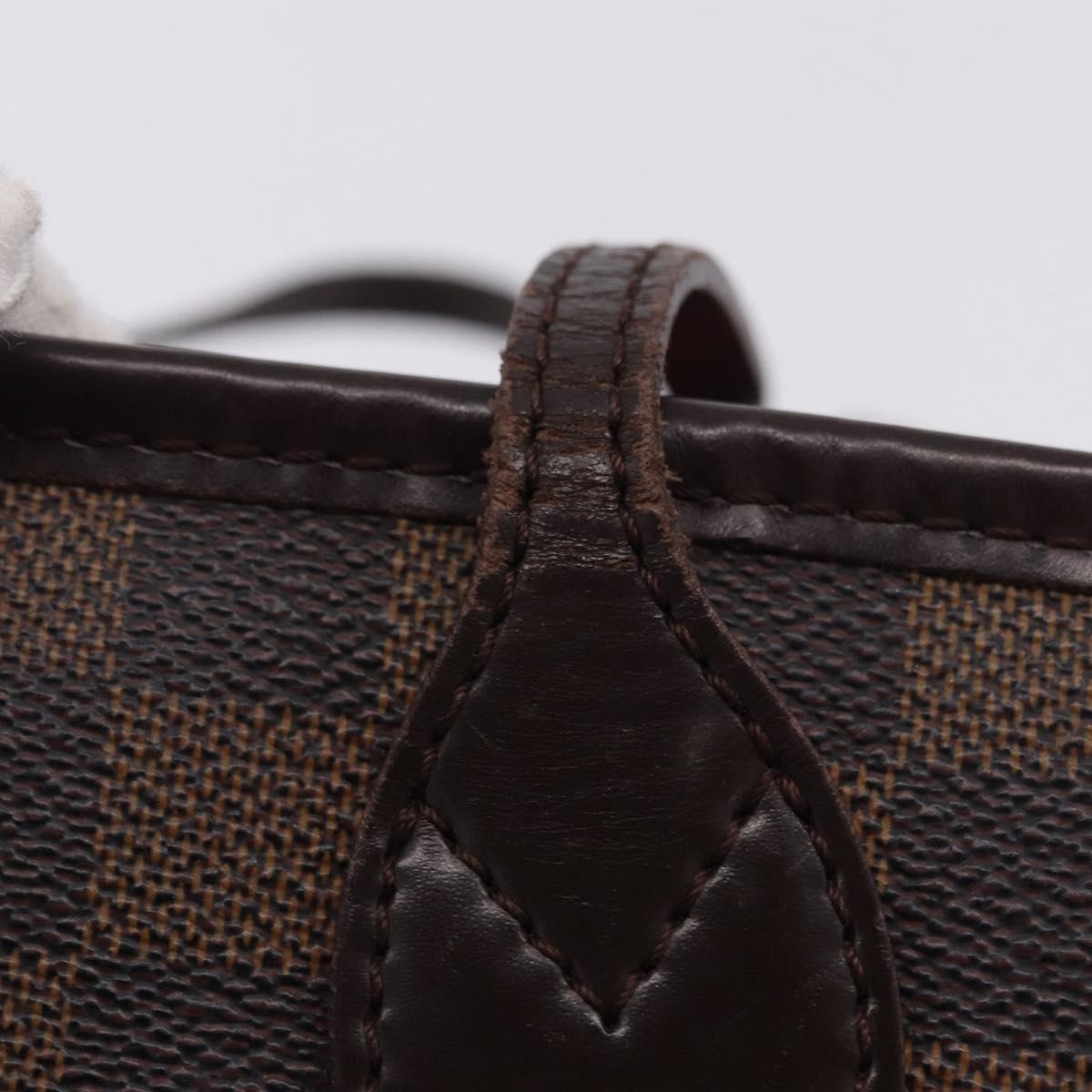 LOUIS VUITTON Damier Ebene Neverfull PM Tote Bag N51109 LV Auth 199936A