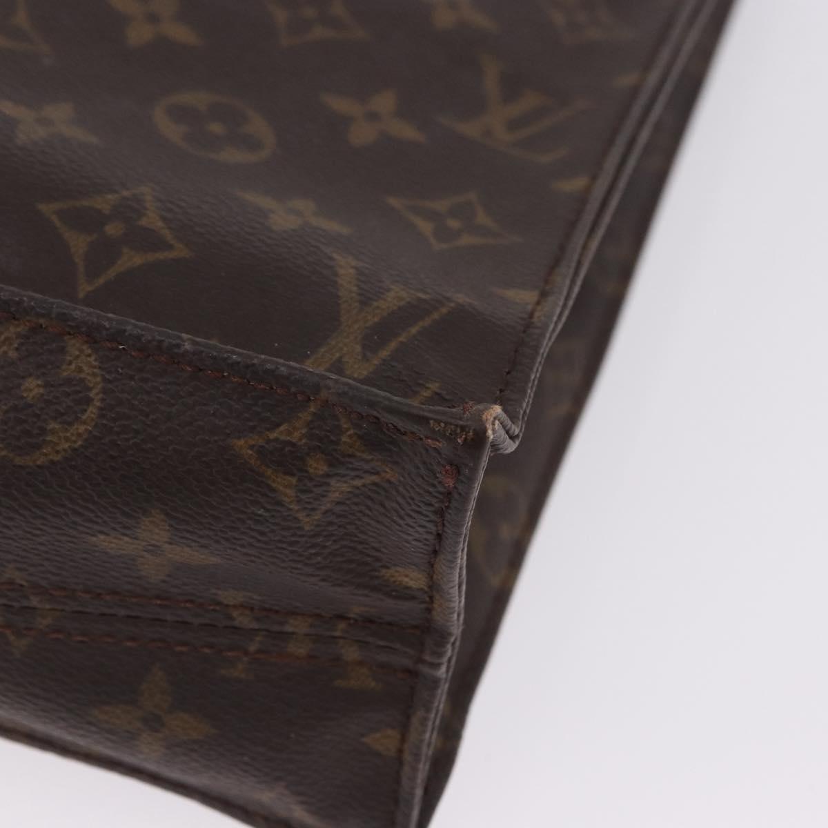 LOUIS VUITTON Monogram Sac Plat Hand Bag M51140 LV Auth 199944