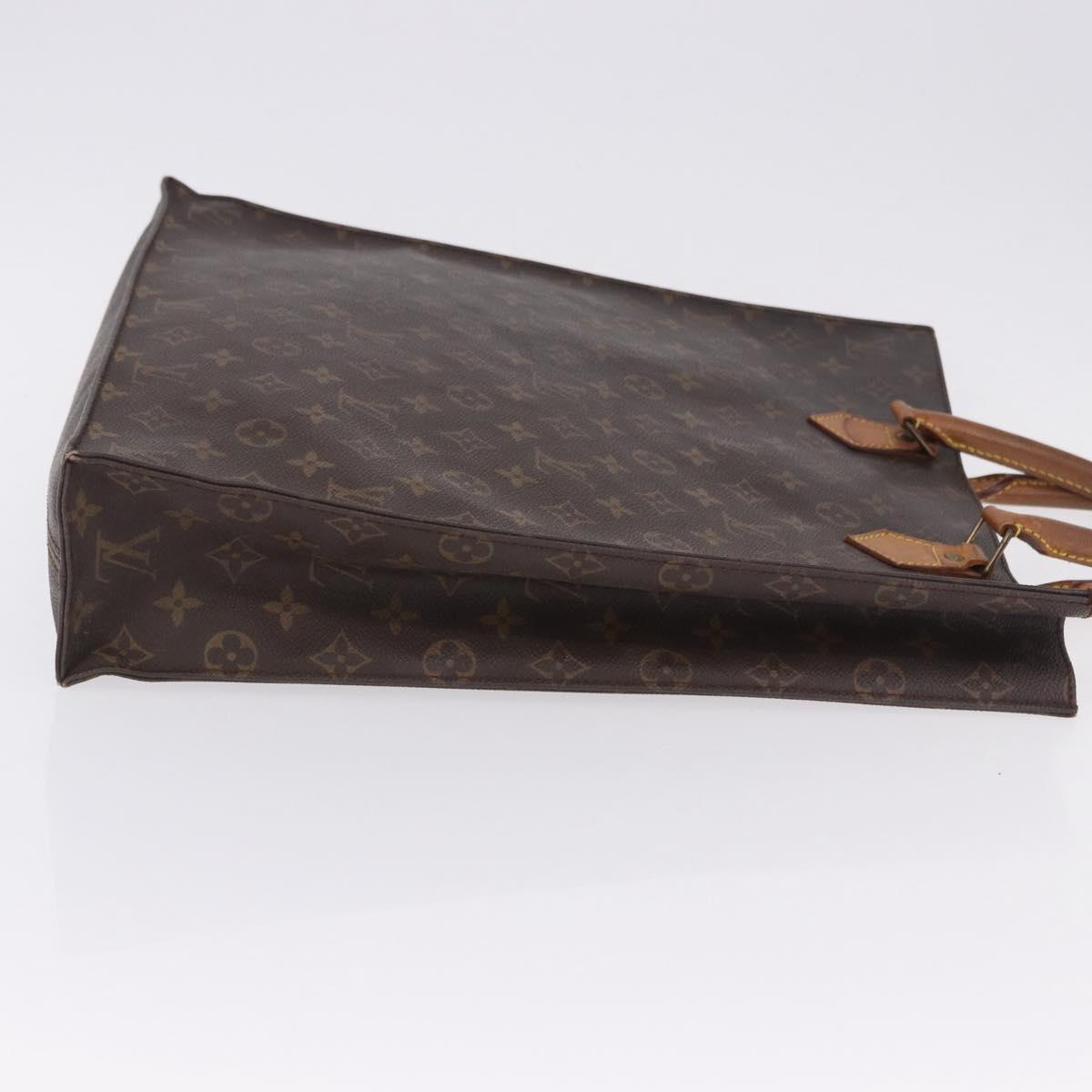 LOUIS VUITTON Monogram Sac Plat Hand Bag M51140 LV Auth 199944