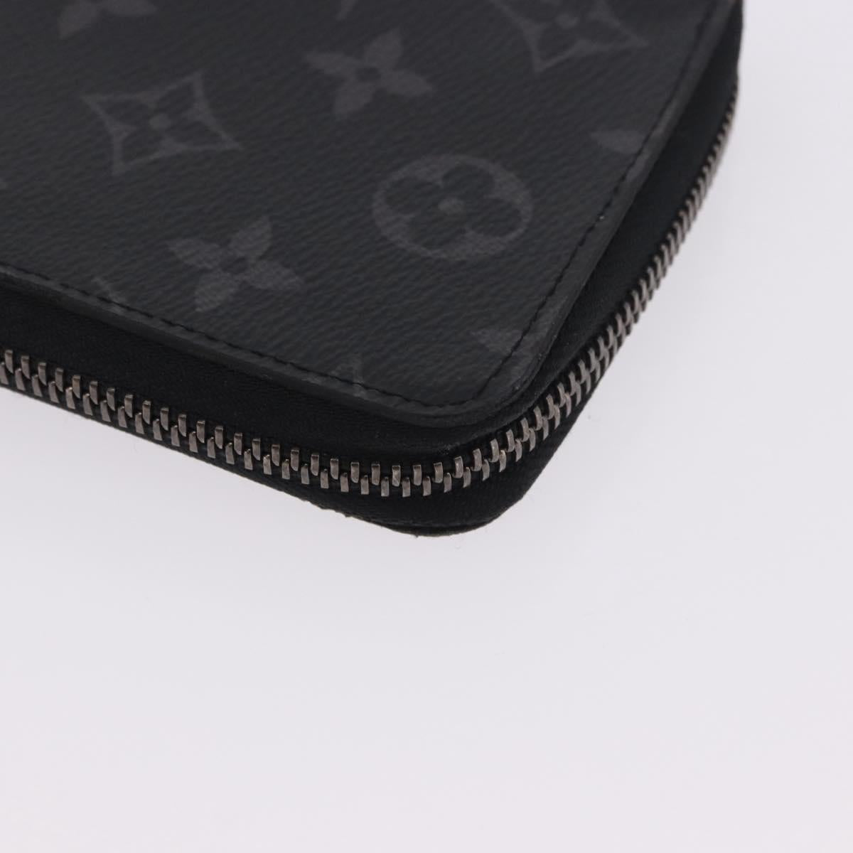 LOUIS VUITTON Monogram Eclipse Zippy Wallet Vertical Wallet M62295 Auth 199958M