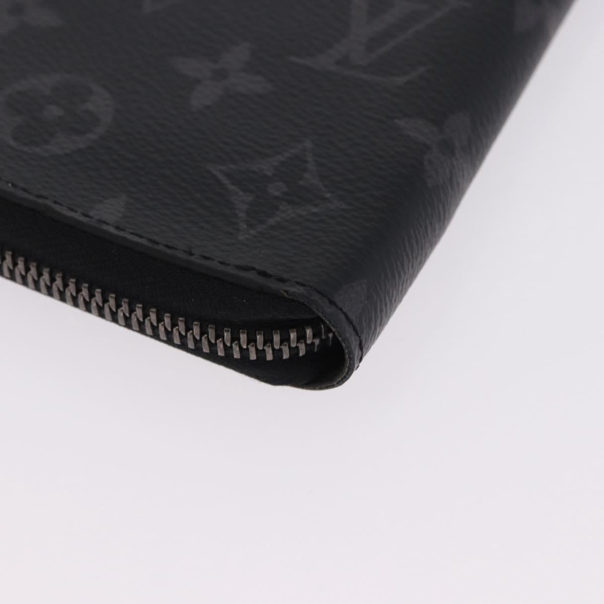 LOUIS VUITTON Monogram Eclipse Zippy Wallet Vertical Wallet M62295 Auth 199958M