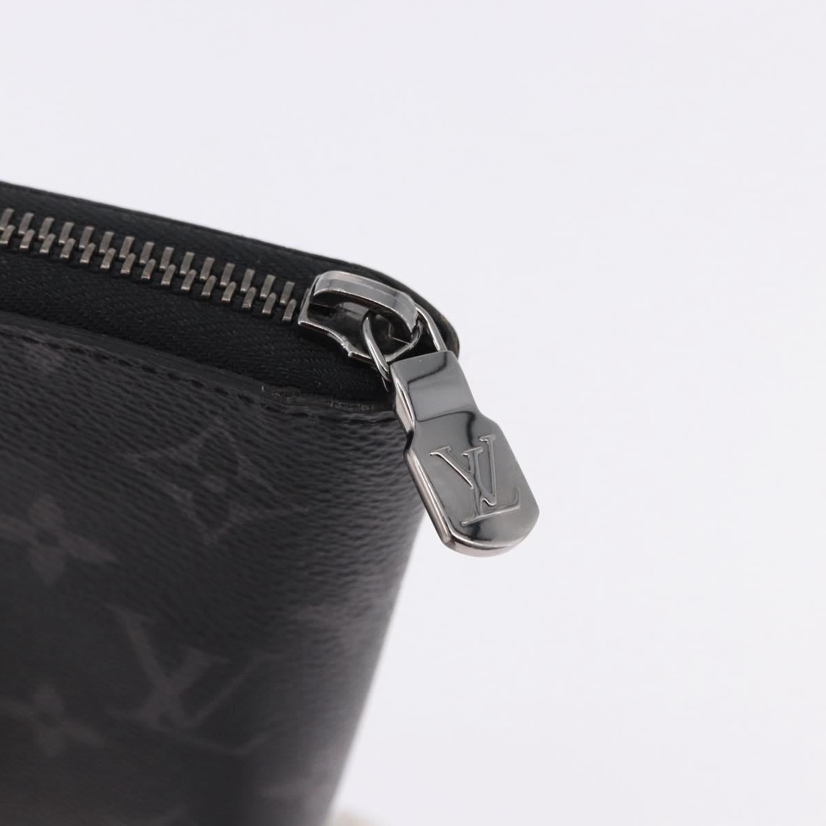 LOUIS VUITTON Monogram Eclipse Zippy Wallet Vertical Wallet M62295 Auth 199958M