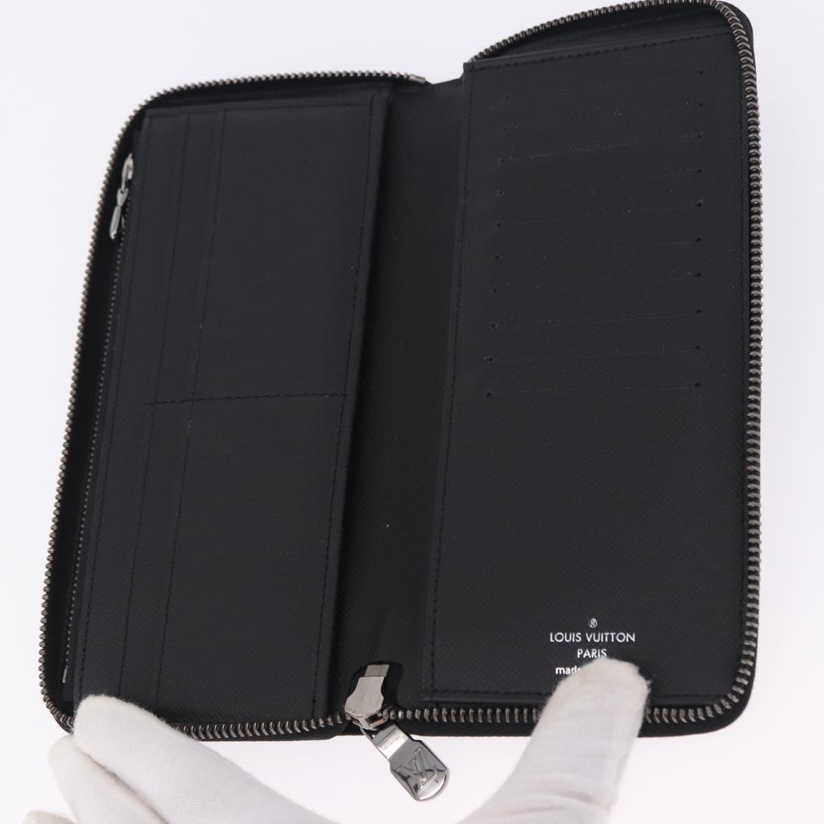 LOUIS VUITTON Monogram Eclipse Zippy Wallet Vertical Wallet M62295 Auth 199958M