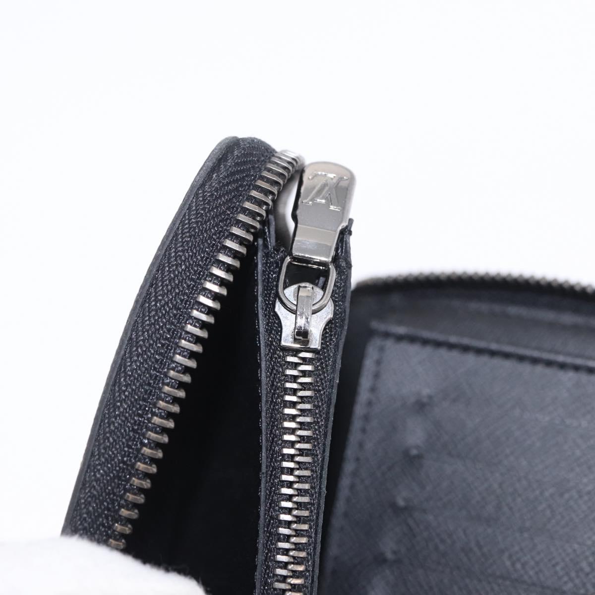 LOUIS VUITTON Monogram Eclipse Zippy Wallet Vertical Wallet M62295 Auth 199958M