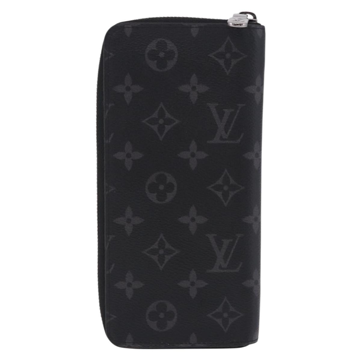 LOUIS VUITTON Monogram Eclipse Zippy Wallet Vertical Wallet M62295 Auth 199958M