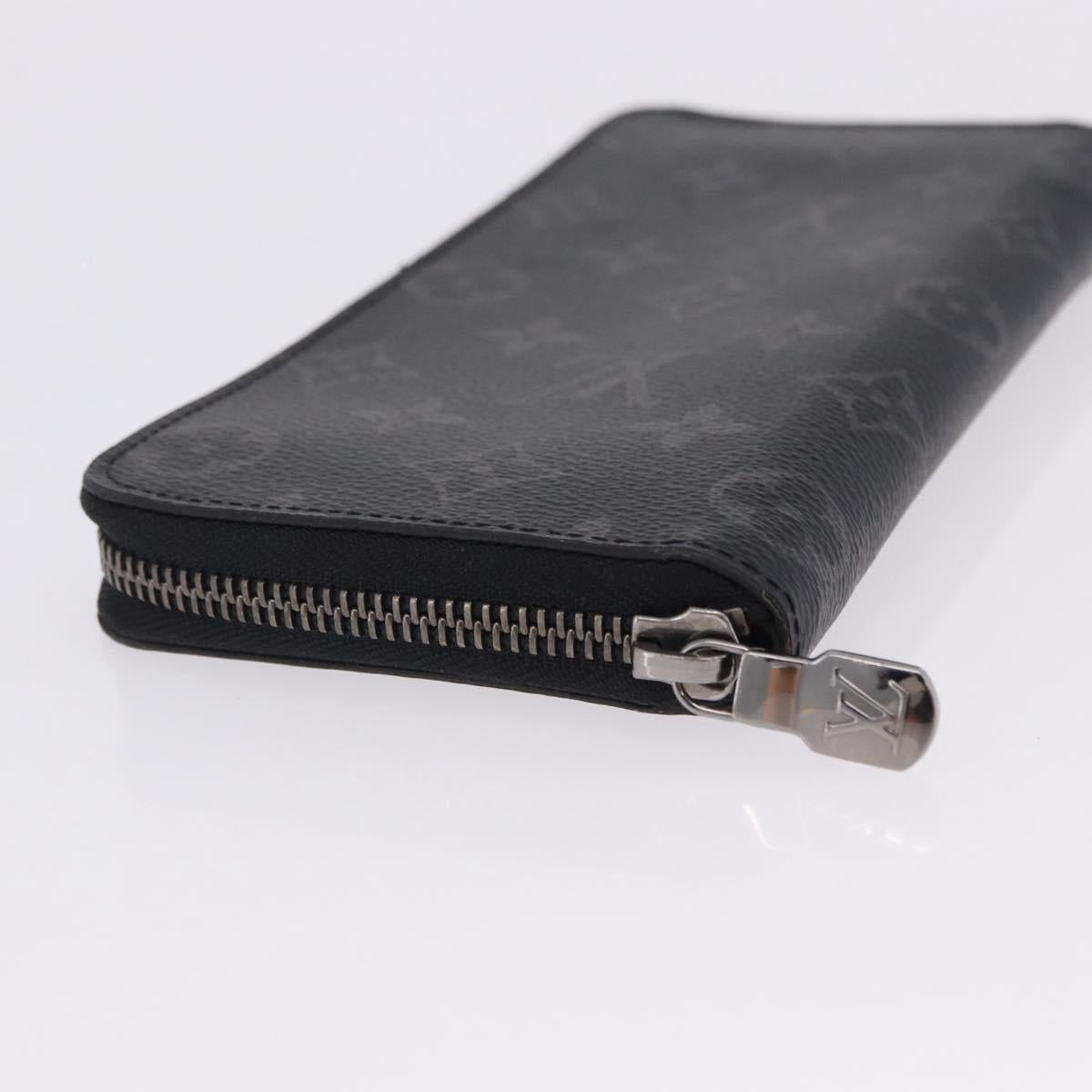LOUIS VUITTON Monogram Eclipse Zippy Wallet Vertical Wallet M62295 Auth 199958M