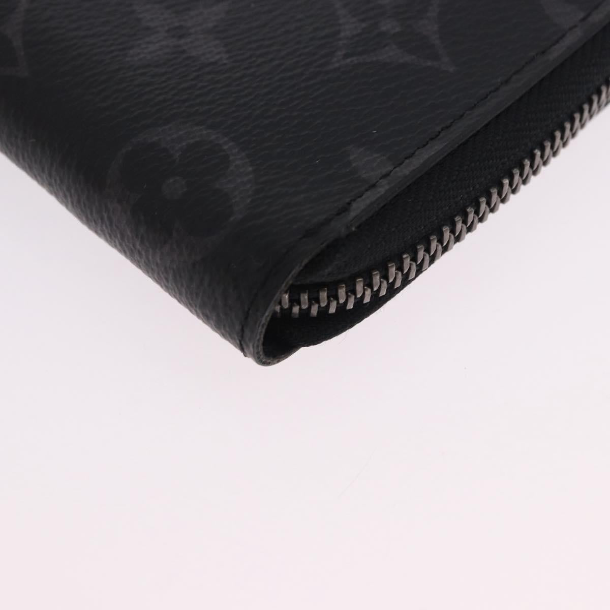 LOUIS VUITTON Monogram Eclipse Zippy Wallet Vertical Wallet M62295 Auth 199958M