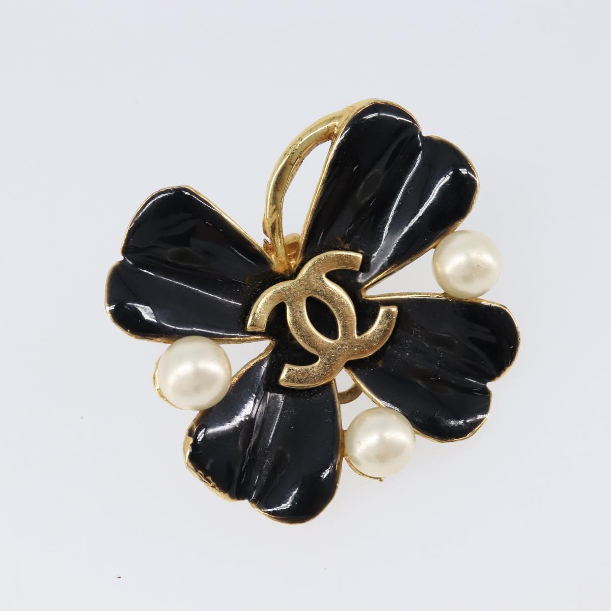 CHANEL Earring metal Gold Tone CC Auth 199960V