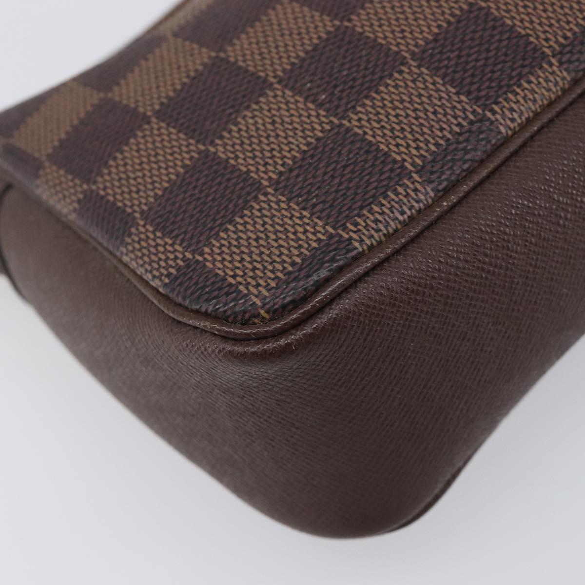 LOUIS VUITTON Damier Ebene Trousse Makeup Pouch N51982 LV Auth 199967A