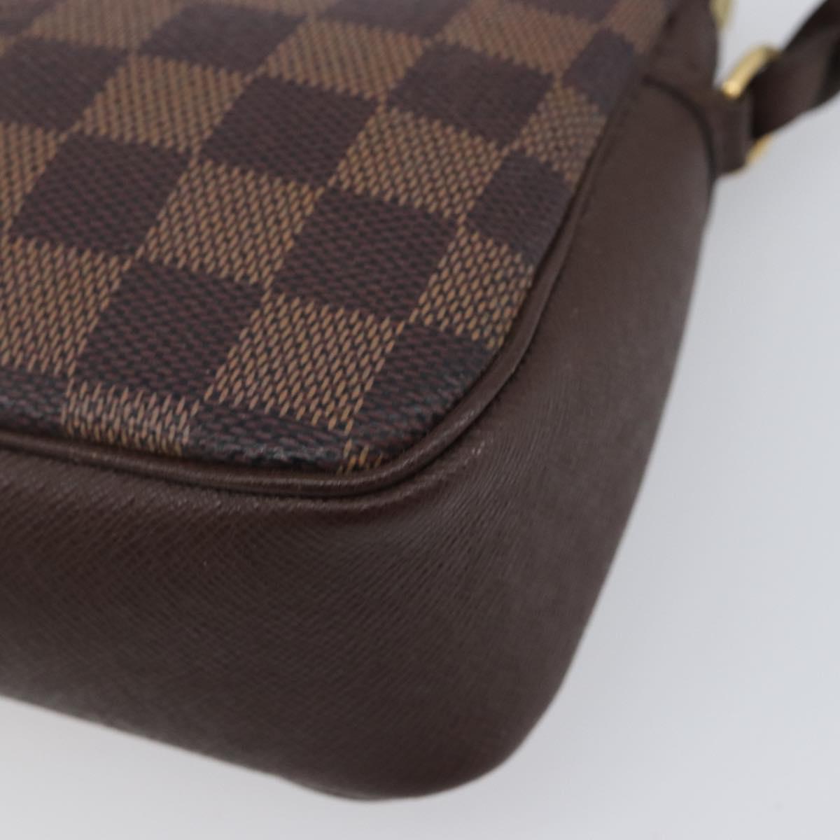 LOUIS VUITTON Damier Ebene Trousse Makeup Pouch N51982 LV Auth 199967A