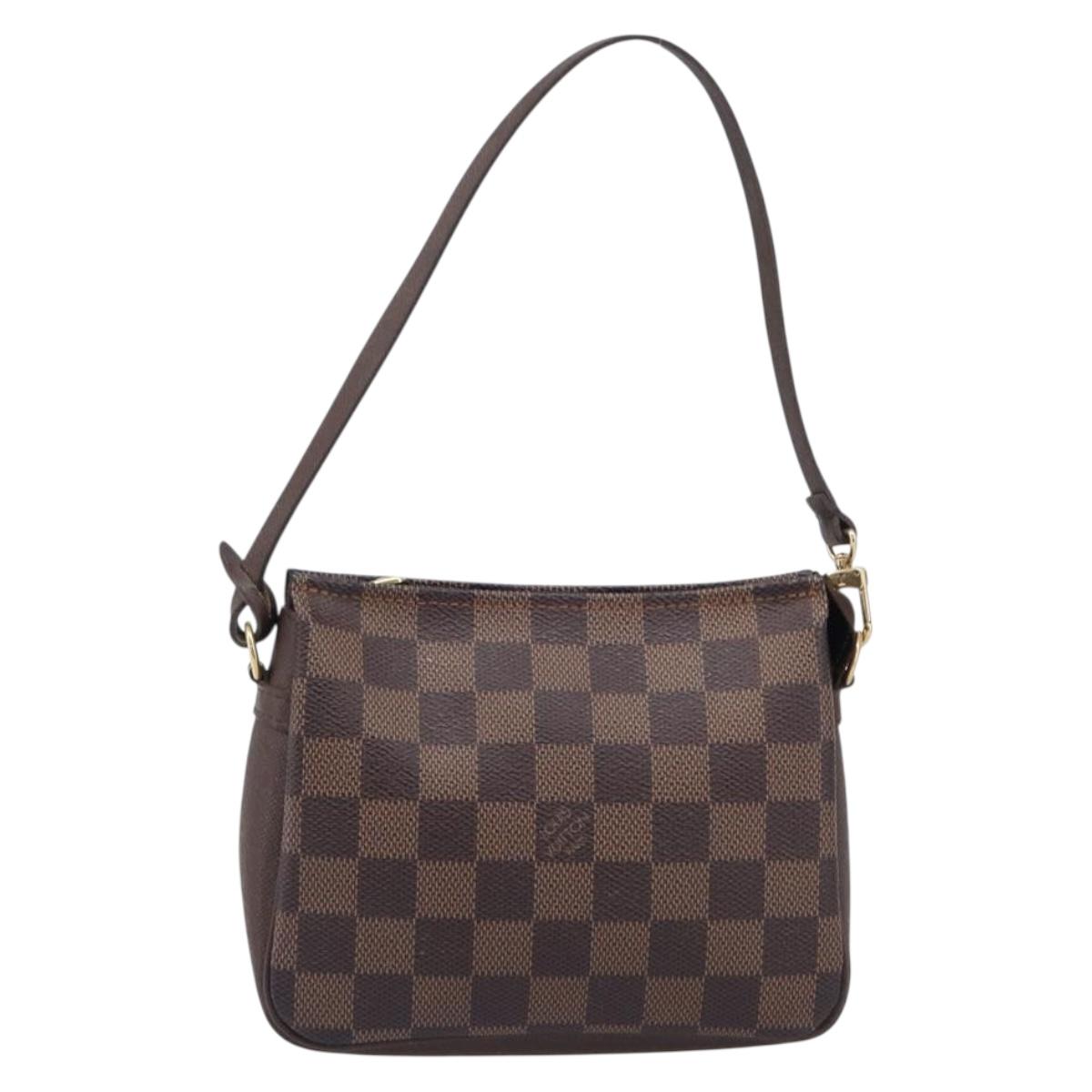 LOUIS VUITTON Damier Ebene Trousse Makeup Pouch N51982 LV Auth 199967A