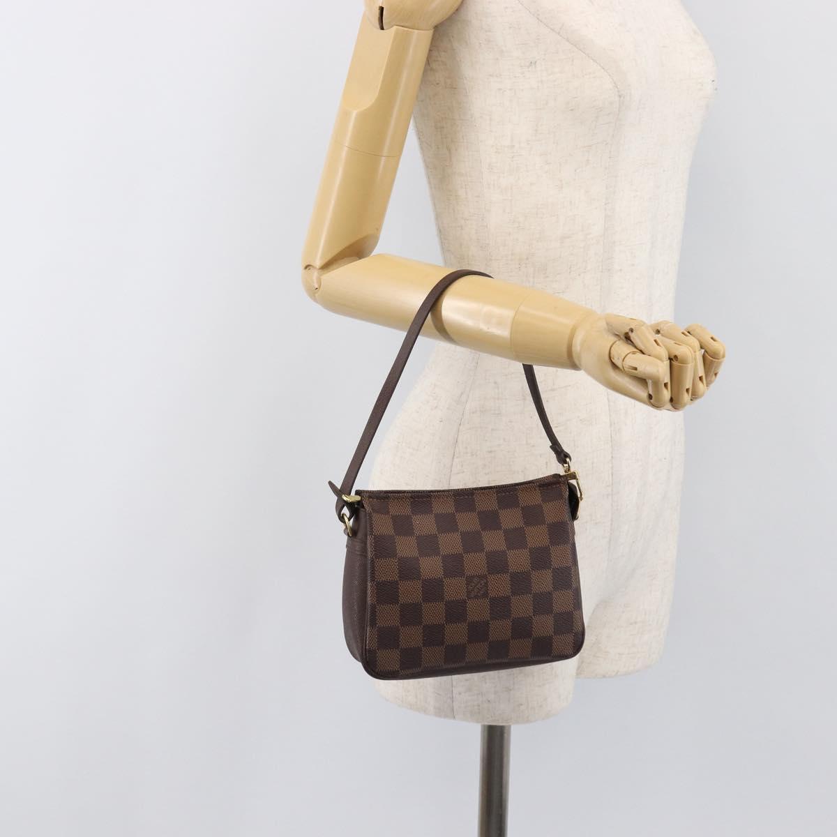 LOUIS VUITTON Damier Ebene Trousse Makeup Pouch N51982 LV Auth 199967A