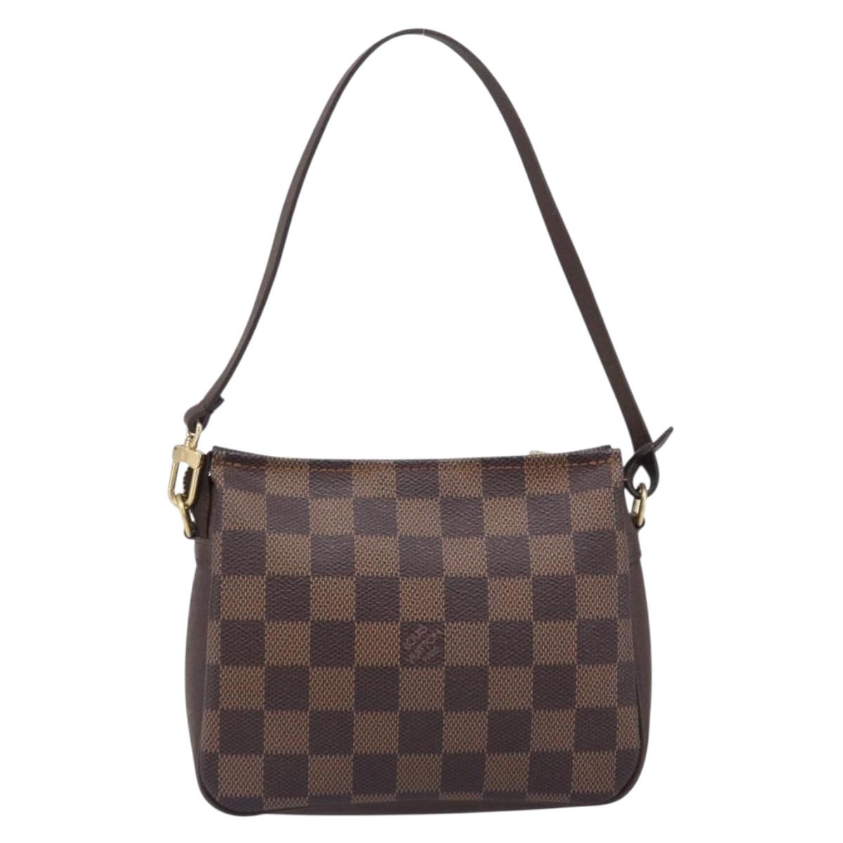 LOUIS VUITTON Damier Ebene Trousse Makeup Pouch N51982 LV Auth 199967A