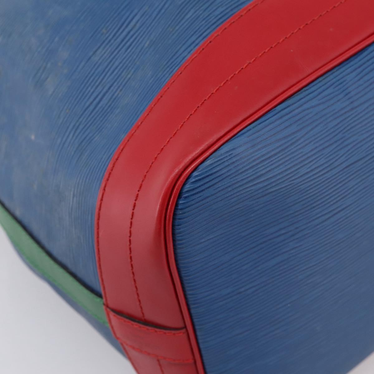 LOUIS VUITTON Epi Tricolor Noe Shoulder Bag Blue Red Green M44082 LV Auth 199974