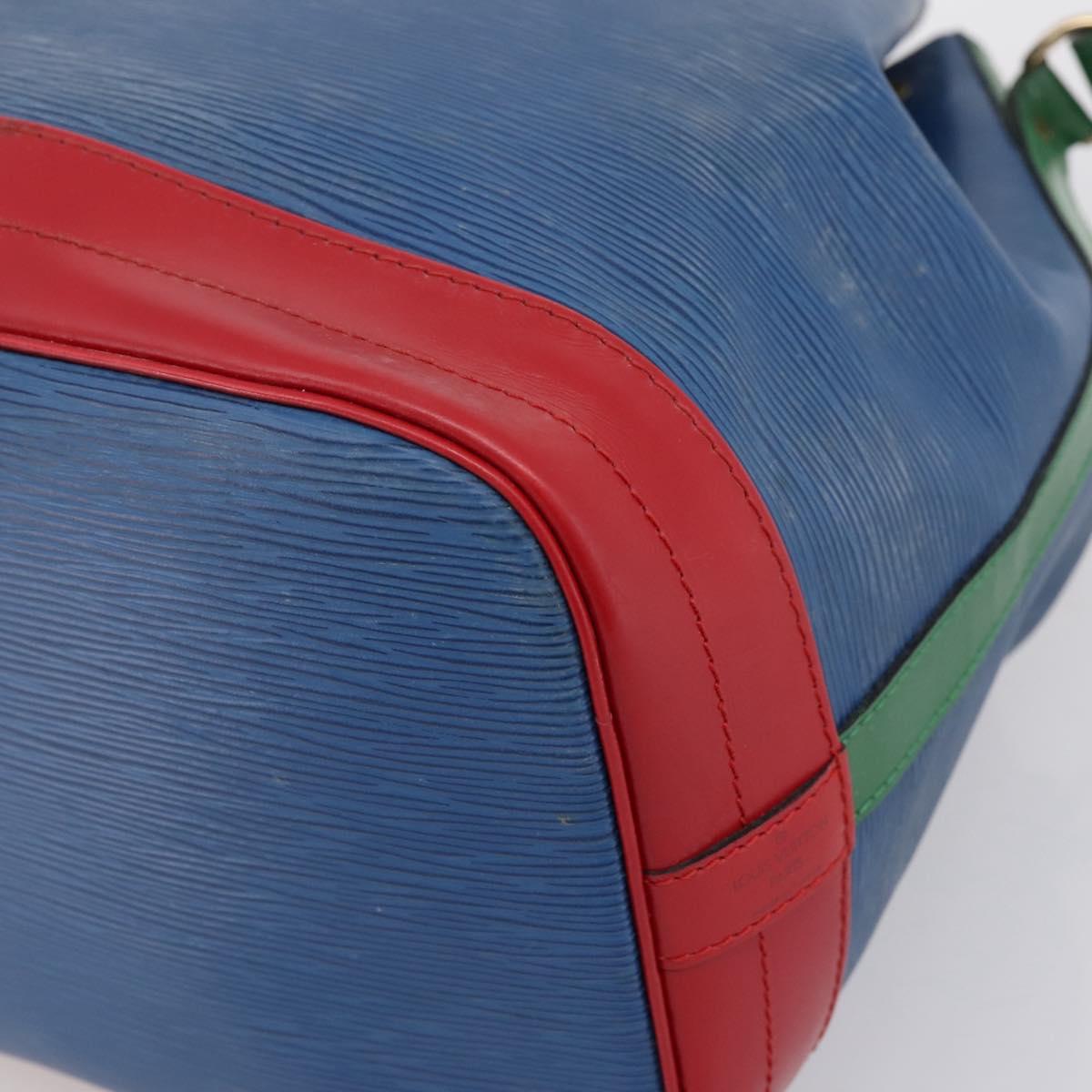 LOUIS VUITTON Epi Tricolor Noe Shoulder Bag Blue Red Green M44082 LV Auth 199974