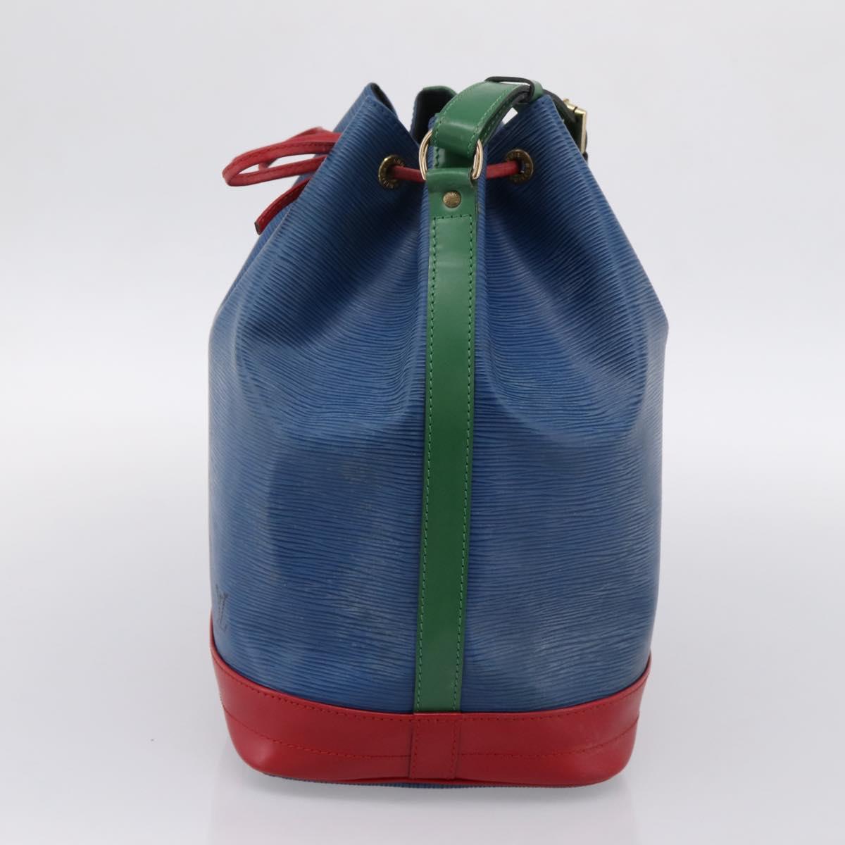 LOUIS VUITTON Epi Tricolor Noe Shoulder Bag Blue Red Green M44082 LV Auth 199974