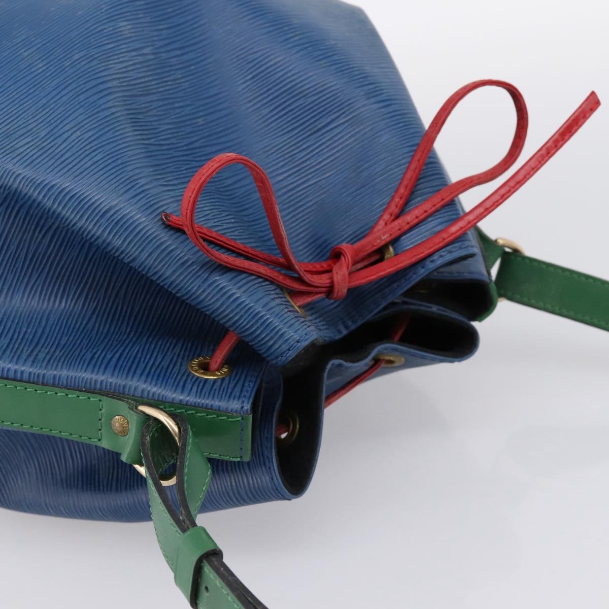 LOUIS VUITTON Epi Tricolor Noe Shoulder Bag Blue Red Green M44082 LV Auth 199974
