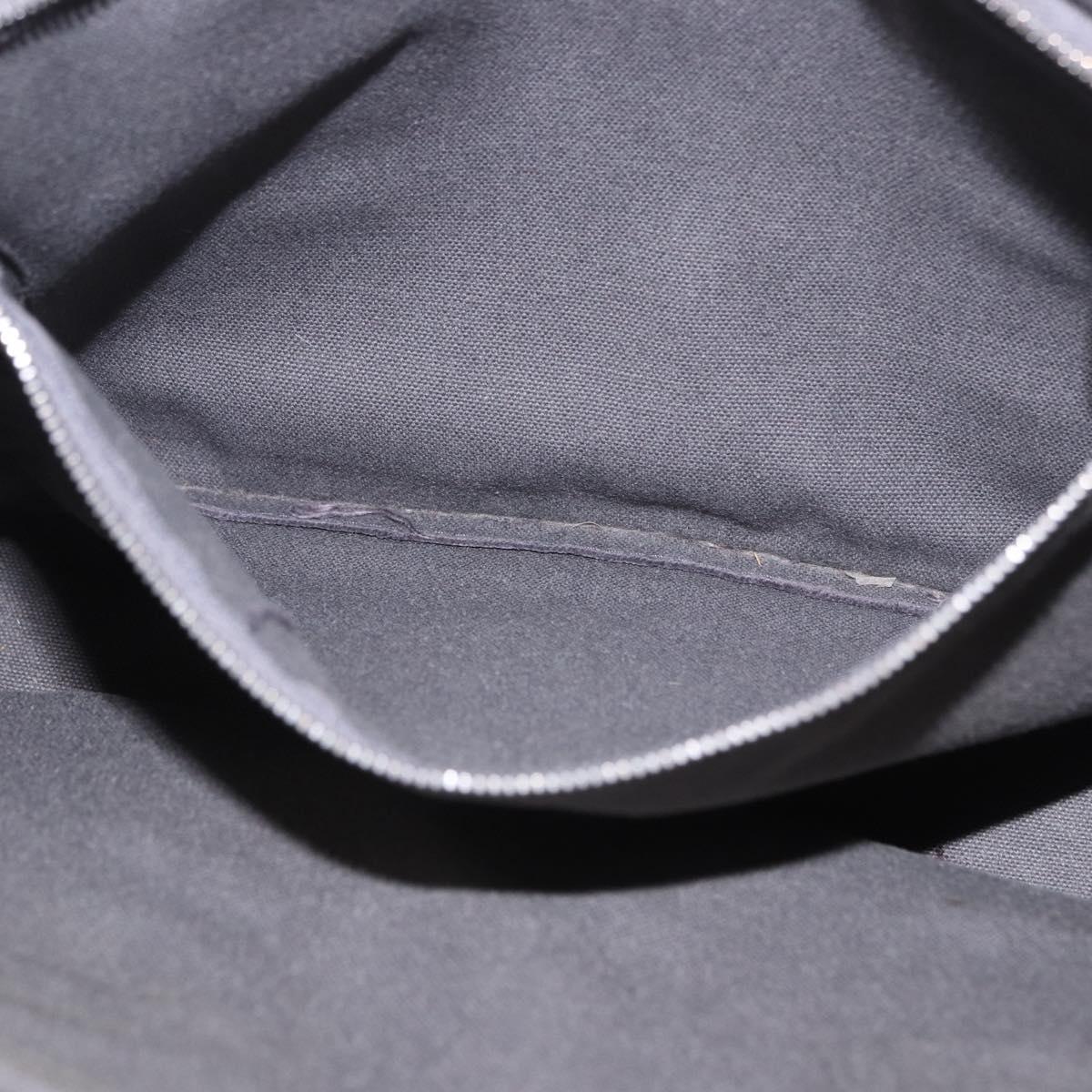 HERMES Fourre Tout PM Hand Bag cotton Gray Silver Auth 199978