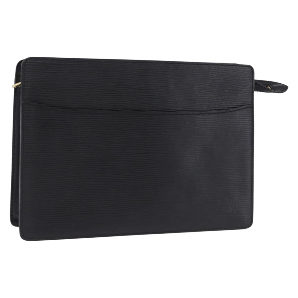LOUIS VUITTON Epi Pochette Homme Clutch Bag Black M52522 LV Auth 199979