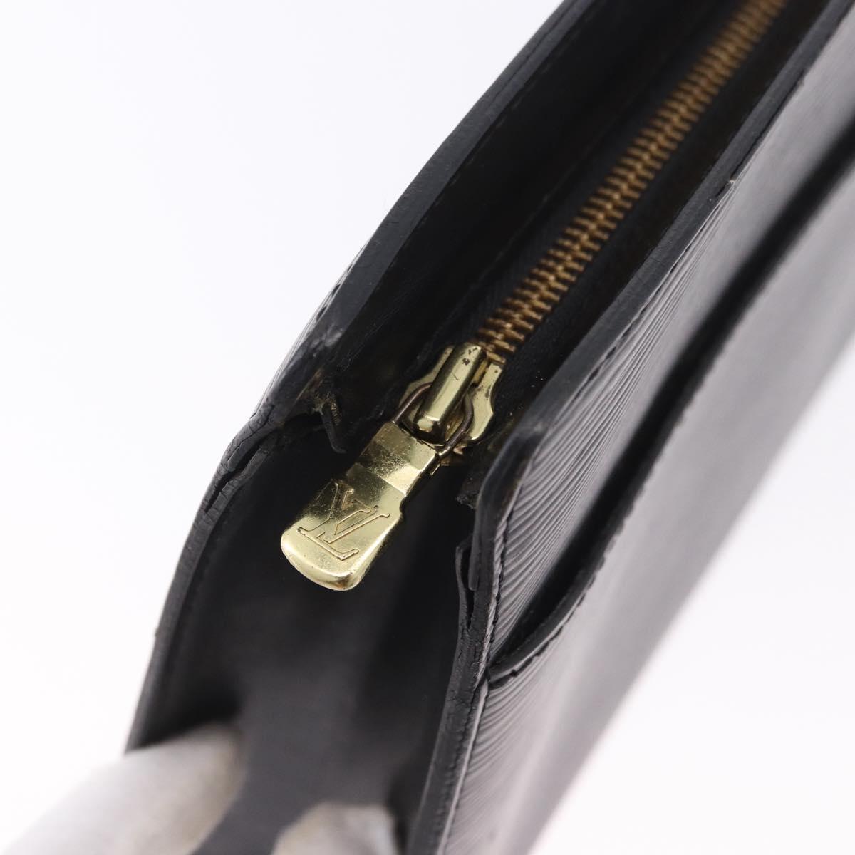 LOUIS VUITTON Epi Pochette Homme Clutch Bag Black M52522 LV Auth 199979