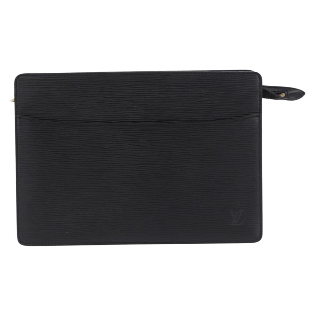 LOUIS VUITTON Epi Pochette Homme Clutch Bag Black M52522 LV Auth 199979