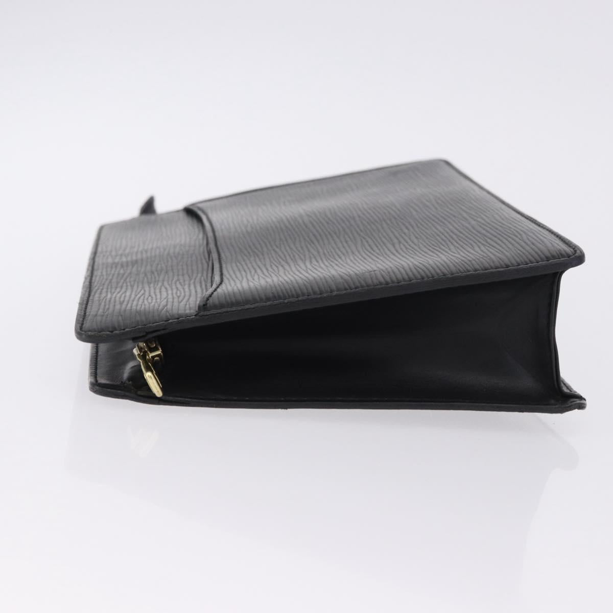 LOUIS VUITTON Epi Pochette Homme Clutch Bag Black M52522 LV Auth 199979