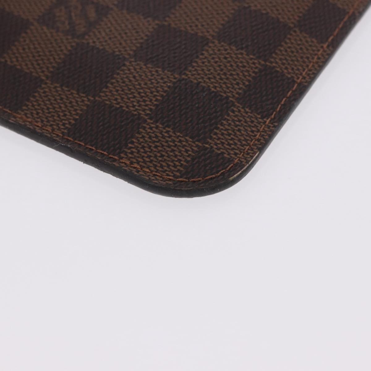 LOUIS VUITTON Damier Ebene Neverfull MM Pouch LV Auth 199983