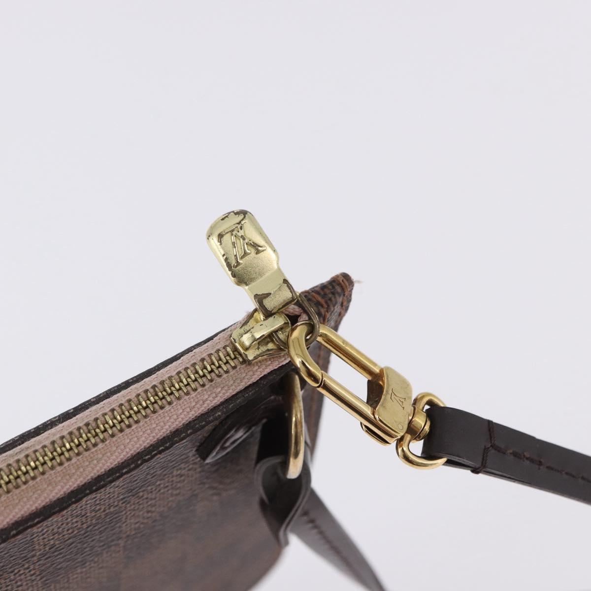 LOUIS VUITTON Damier Ebene Neverfull MM Pouch LV Auth 199983