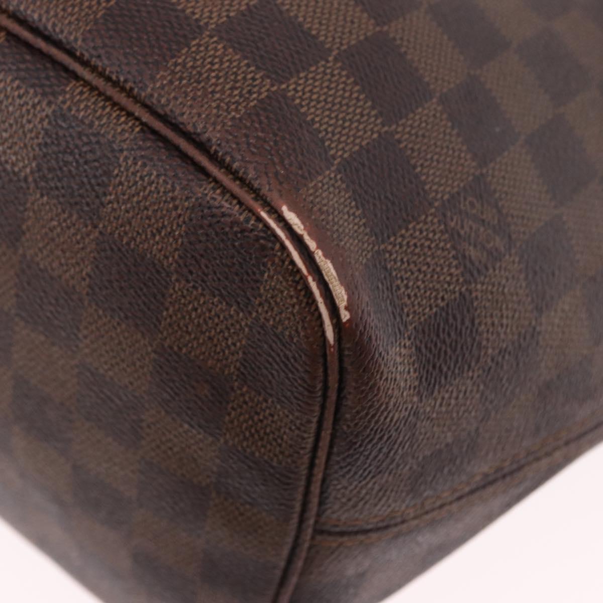 LOUIS VUITTON Damier Ebene Neverfull MM Tote Bag N51105 LV Auth 199984