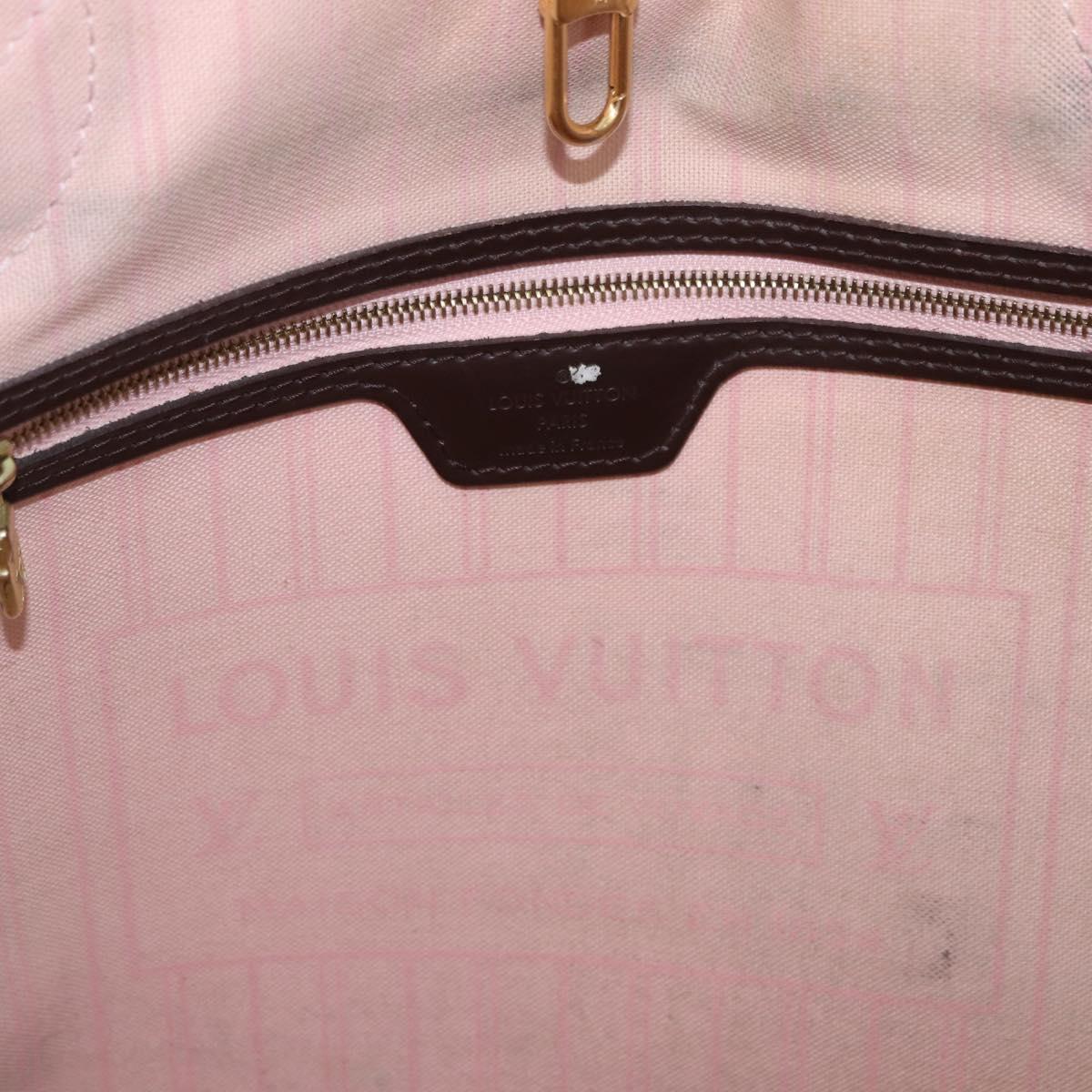 LOUIS VUITTON Damier Ebene Neverfull MM Tote Bag N51105 LV Auth 199984
