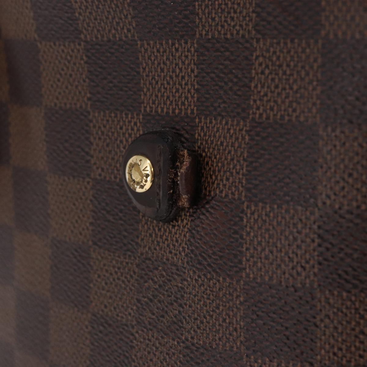 LOUIS VUITTON Damier Ebene Neverfull MM Tote Bag N51105 LV Auth 199984