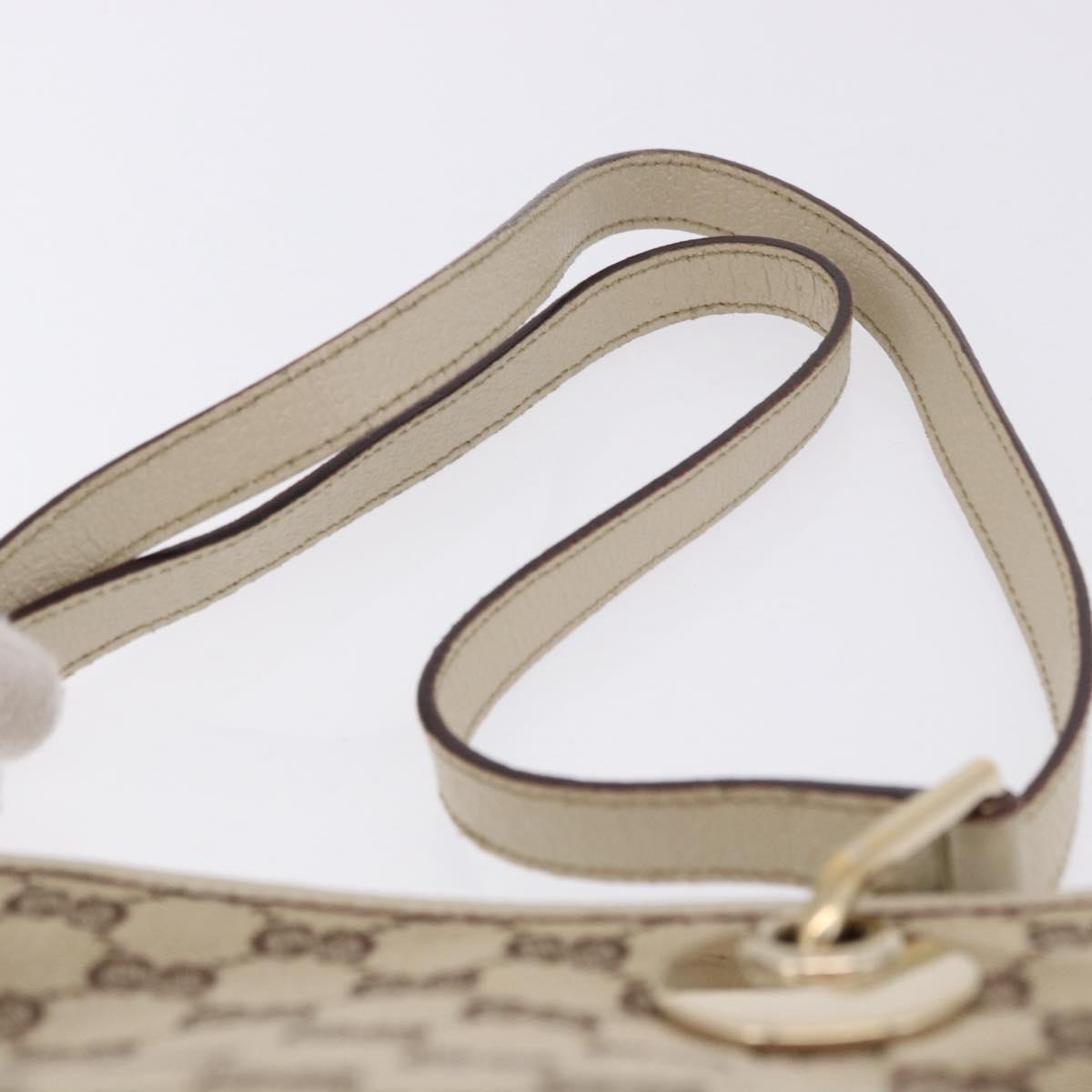 GUCCI GG Canvas Tote Bag Beige Gold 120840 Auth 199985A