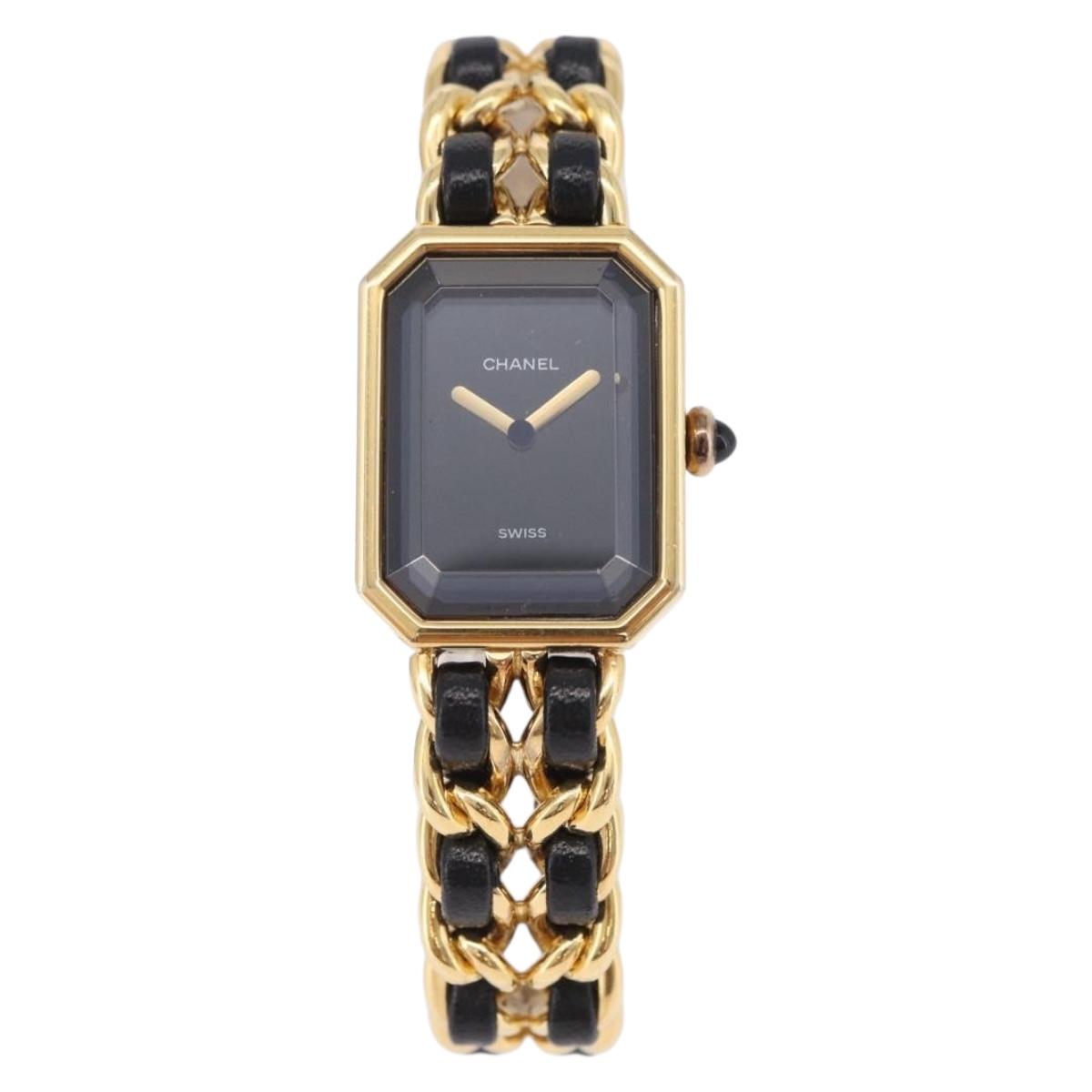 CHANEL Premiere L Watches metal Gold Tone CC Auth 199990SAM