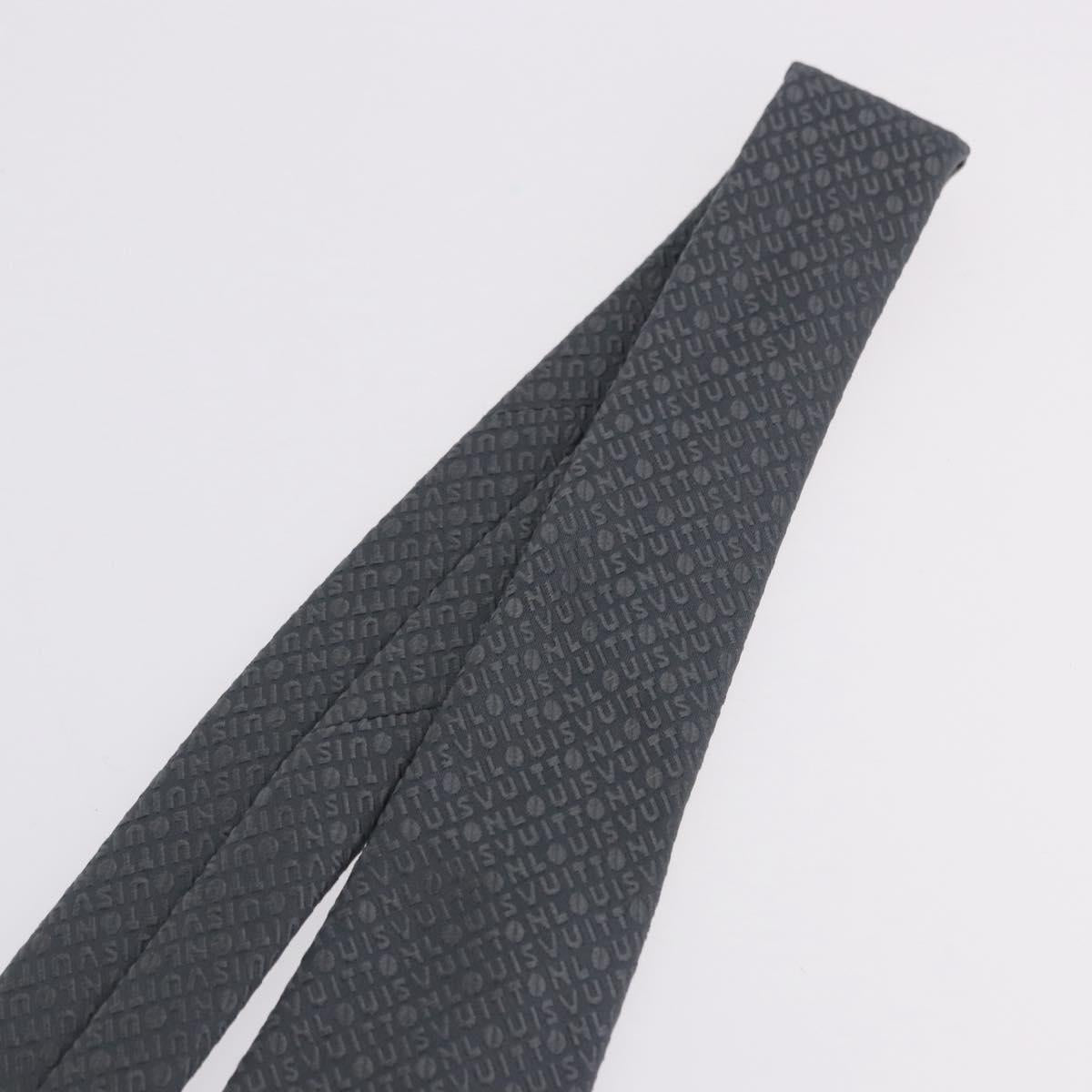 LOUIS VUITTON Necktie Silk Gray LV Auth 199991M