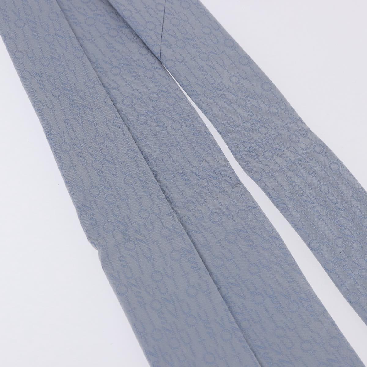 LOUIS VUITTON Necktie Silk Light Blue LV Auth 199992M