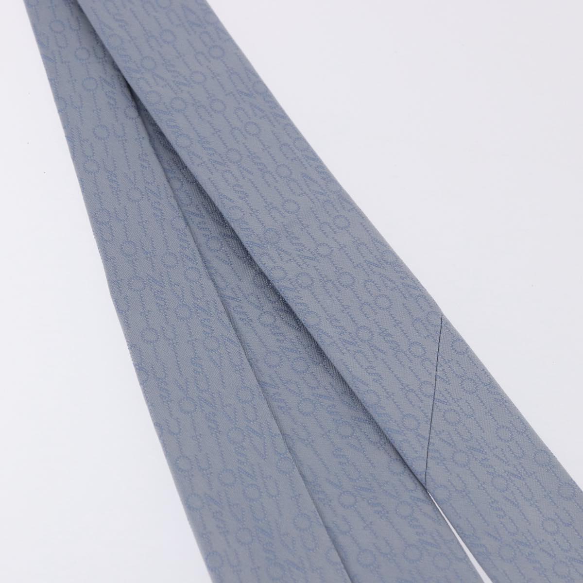 LOUIS VUITTON Necktie Silk Light Blue LV Auth 199992M