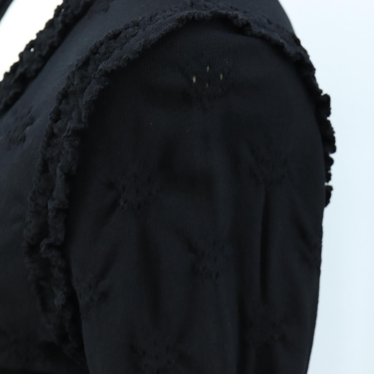 CHANEL cardigan Jacket Viscose Black CC Auth 199994M