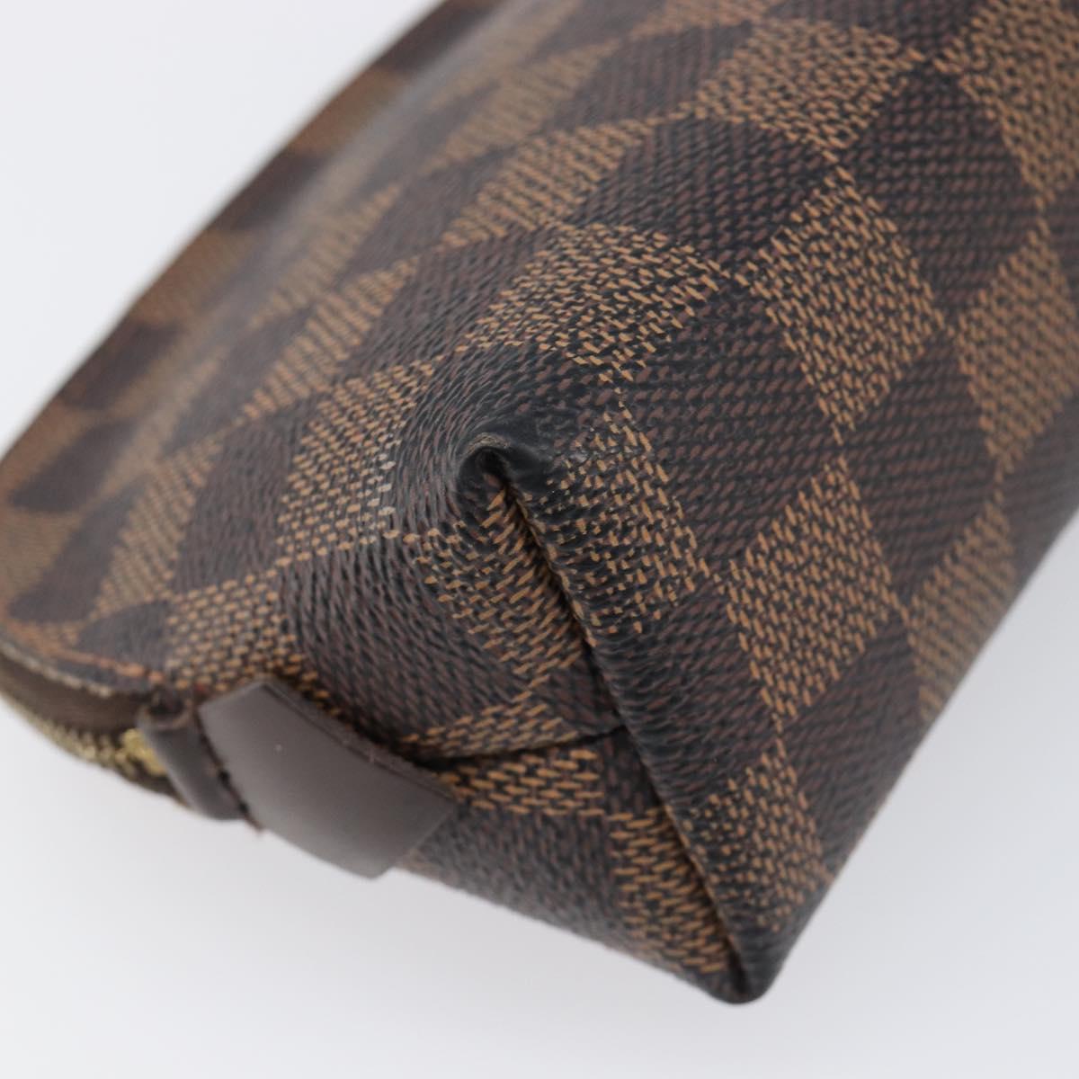 LOUIS VUITTON Damier Ebene Pochette Cosmetic PM Pouch N47516 LV Auth 199996