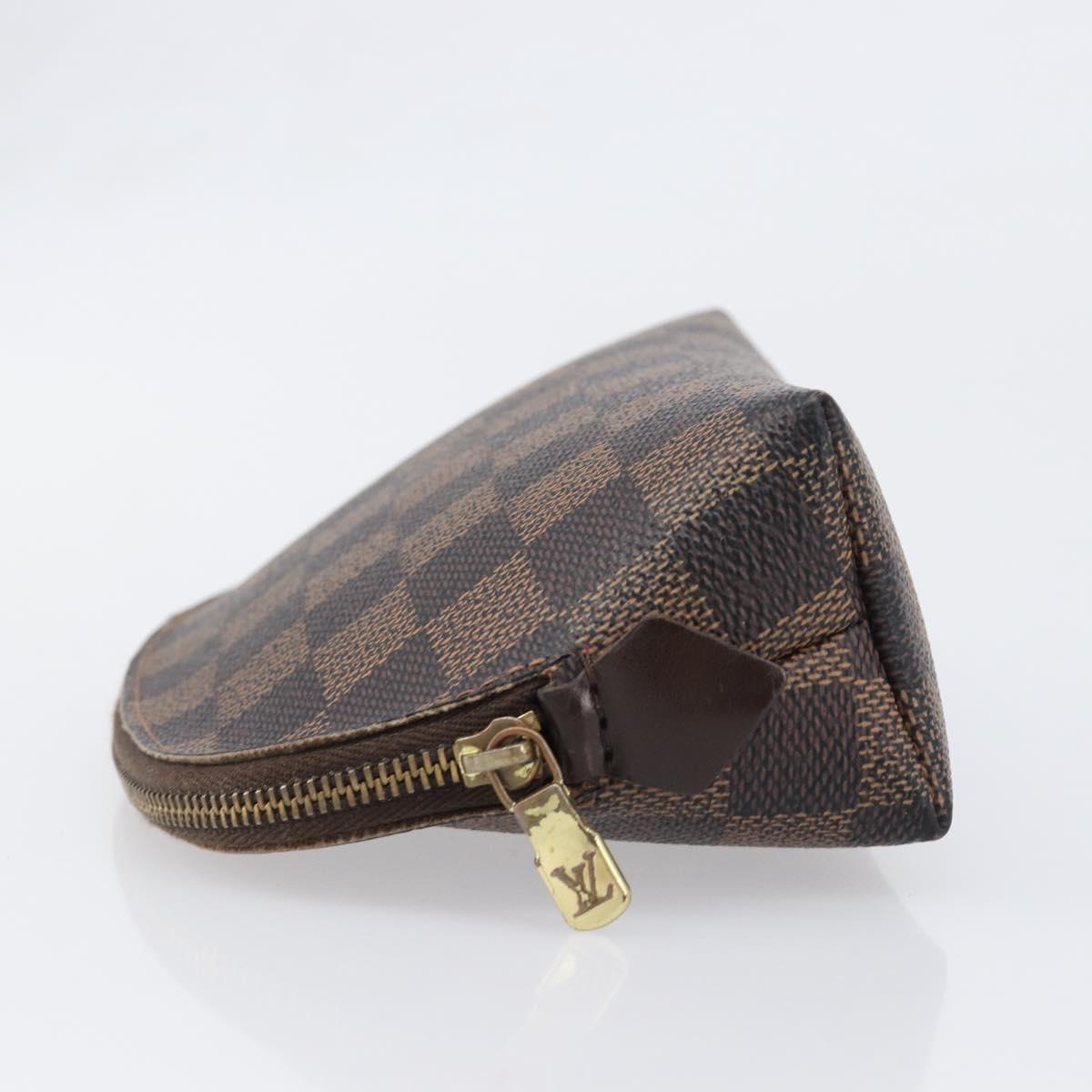 LOUIS VUITTON Damier Ebene Pochette Cosmetic PM Pouch N47516 LV Auth 199996