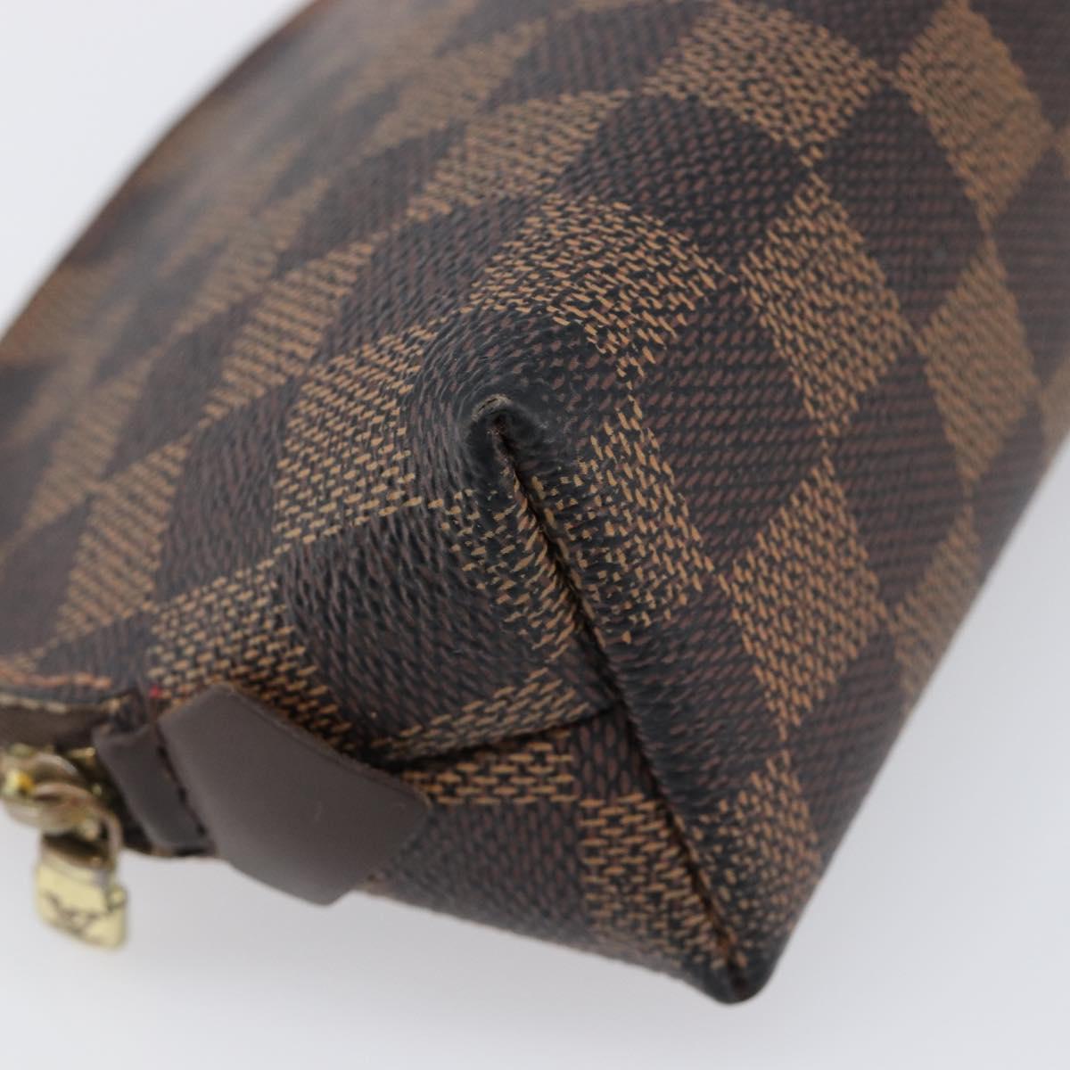 LOUIS VUITTON Damier Ebene Pochette Cosmetic PM Pouch N47516 LV Auth 199996