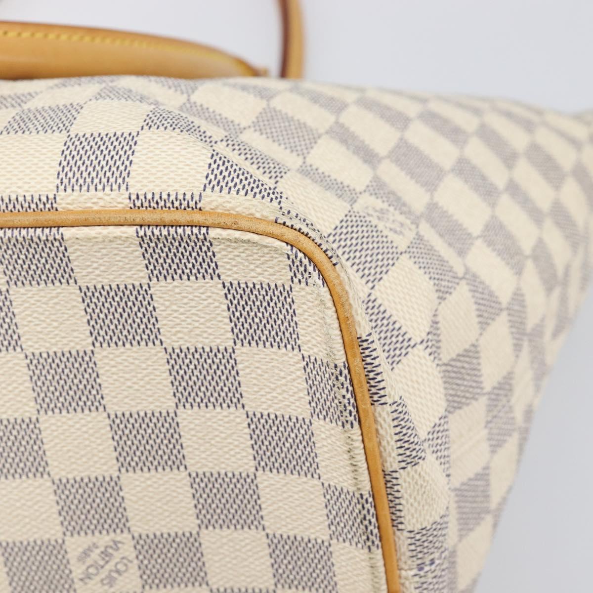 LOUIS VUITTON Damier Azur Saleya MM Tote Bag N51185 LV Auth 200000A
