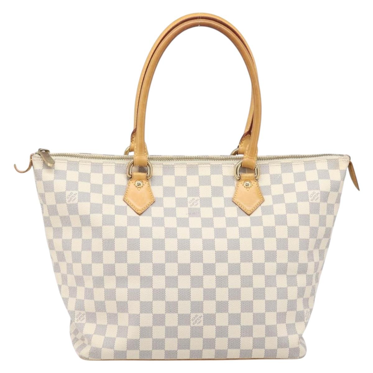 LOUIS VUITTON Damier Azur Saleya MM Tote Bag N51185 LV Auth 200000A