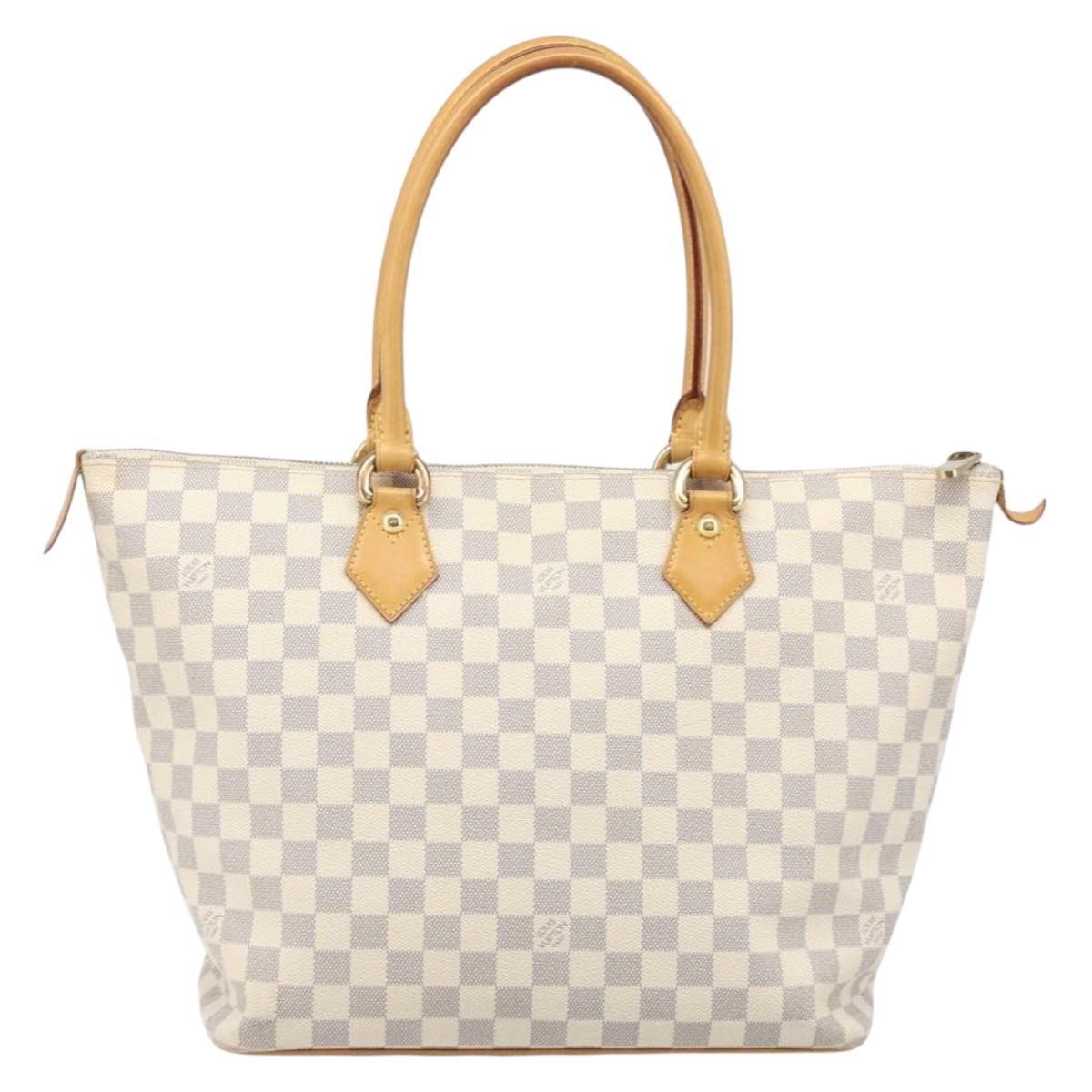 LOUIS VUITTON Damier Azur Saleya MM Tote Bag N51185 LV Auth 200000A