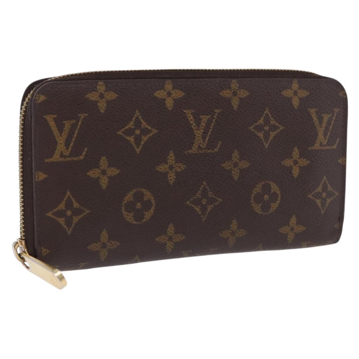 LOUIS VUITTON Monogram Zippy Wallet Long Wallet M42616 LV Auth 200001A